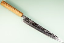 Tsunehisa AUS10 Tsuchime Damascus Wa-Sujihiki 245mm Oak