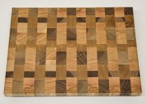 Schneidbrett aus Schweizer Eiche/Esche/Nussbaum 40x30x5cm Hirnholz