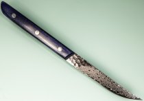 Tsunehisa AUS10 Damascus Steak Knife 110mm blue