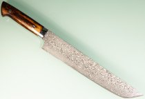 Takeshi Saji R2 black Damascus Sakimaru 250mm Horn