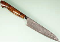 Nigara R2 Damascus black Petty 140mm Ironwood