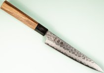 Hatsukokoro VG10 Damascus Tsuchime Wa-Petty 150mm Teak
