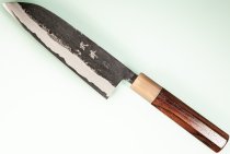 Takeo Murata Aogami 1 Wa-Santoku 165mm Rosenholz helles Bffelhorn