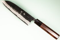 Takeo Murata Aogami 1 Wa-Santoku 165mm Rosenholz dunkles Bffelhorn