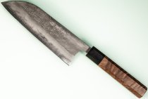 Shu Matsubara AO2 Nashiji Wa-Santoku 170mm Walnuss