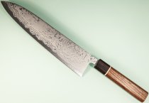 Shiro Kamo AS Damascus Wa-Gyuto 245mm Walnuss/Ahorn/Ebenholz