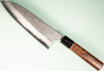 Shu Matsubara AO2 Nashiji Wa-Gyuto 180mm Walnuss