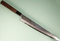 Hatsukokoro VG10 Damascus Tsuchime Wa-Sujihiki 270mm Wenge