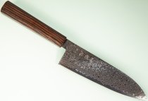 Hatsukokoro Ryuhyo KurozomeSG2 Damascus Wa-Santoku 175mm