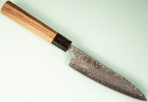 Hatsukokoro Hikari SLD Damascus Kurozome Wa-Petty 130mm Teak