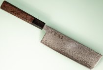 Hatsukokoro Hikari SLD Damascus Kurozome Wa-Nakiri 160mm Wenge