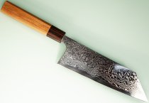Shu Matsubara Ginsan3 polished Damascus Wa-Bunka 185mm