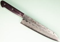 Tsunehisa Ginsan Nashiji Santoku 185mm violett