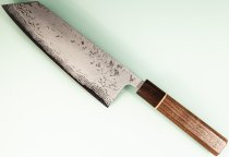 Shiro Kamo AS Damascus Wa-Bunka 185mm Walnuss/Ahorn/Ebenholz