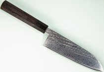 Tsunehisa AUS10 Nawame Damascus Wa-Santoku 170mm Ebony/Buffalo