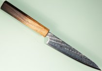 Tsunehisa AUS10 Nawame Damascus Wa-Petty 135mm burnt Oak
