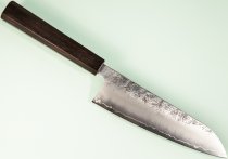 Hatsukokoro Ginrei Silver 3 Nashiji Wa-Santoku 170mm Ebony