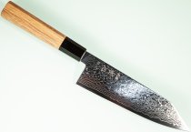 Hatsukokoro Ryuhyo Migaki SG2 Damascus Wa-Bunka 175mm Teak/Buffalo