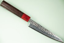 Tsunehisa Geppaku polished G3 Tsuchime Damascus Wa-Petty 140mm