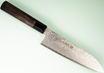 Toshitaka SG2 Damascus Wa-Santoku 180mm Ebony/Buffalo