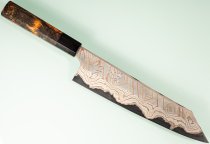 Hatsukokoro X Nigara Irodori Rainbow Damascus Kurozome Wa-Kiritsuke 230mm