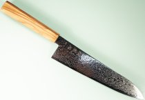 Hatsukokoro Ryuhyo Migaki SG2 Damascus Wa-Gyuto 215mm Olive