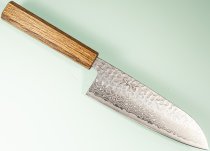 Tsunehisa G3 Tsuchime Damascus Wa-Santoku 170mm Oak