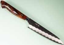 Nigara R2 Kurouchi Tsuchime Petty 140mm Ironwood